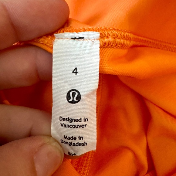 Lululemon Wunder Under High Rise Tight Leggings 25" Orange Soda Size 4 W5CO7S - Picture 6 of 7